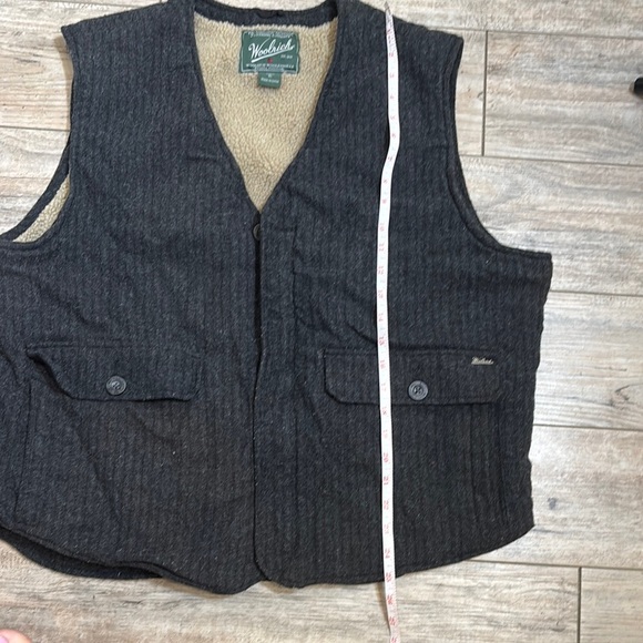 Woolrich Men's Black Wool Vest Size XL - Picture 7 of 7